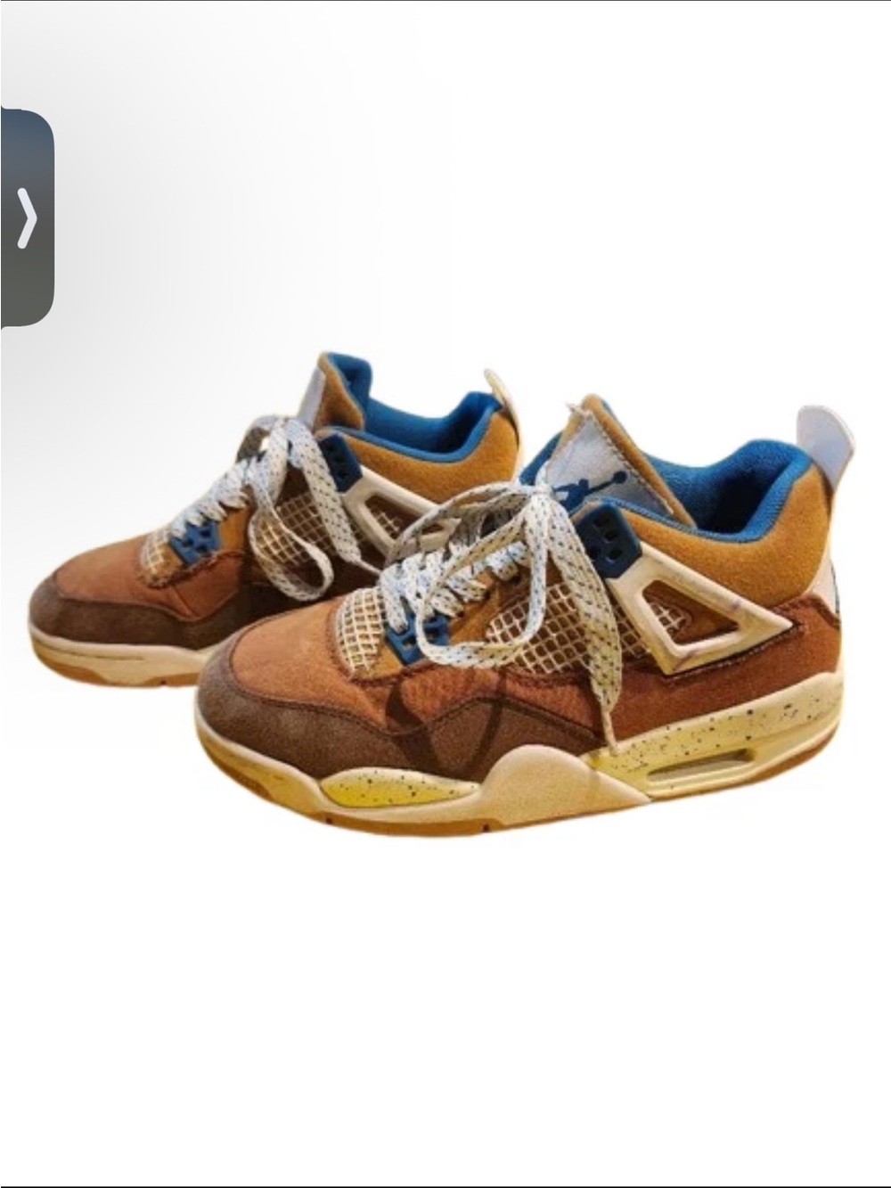 Jordan Kids Brown & Blue Suede Low-Top Sneakers